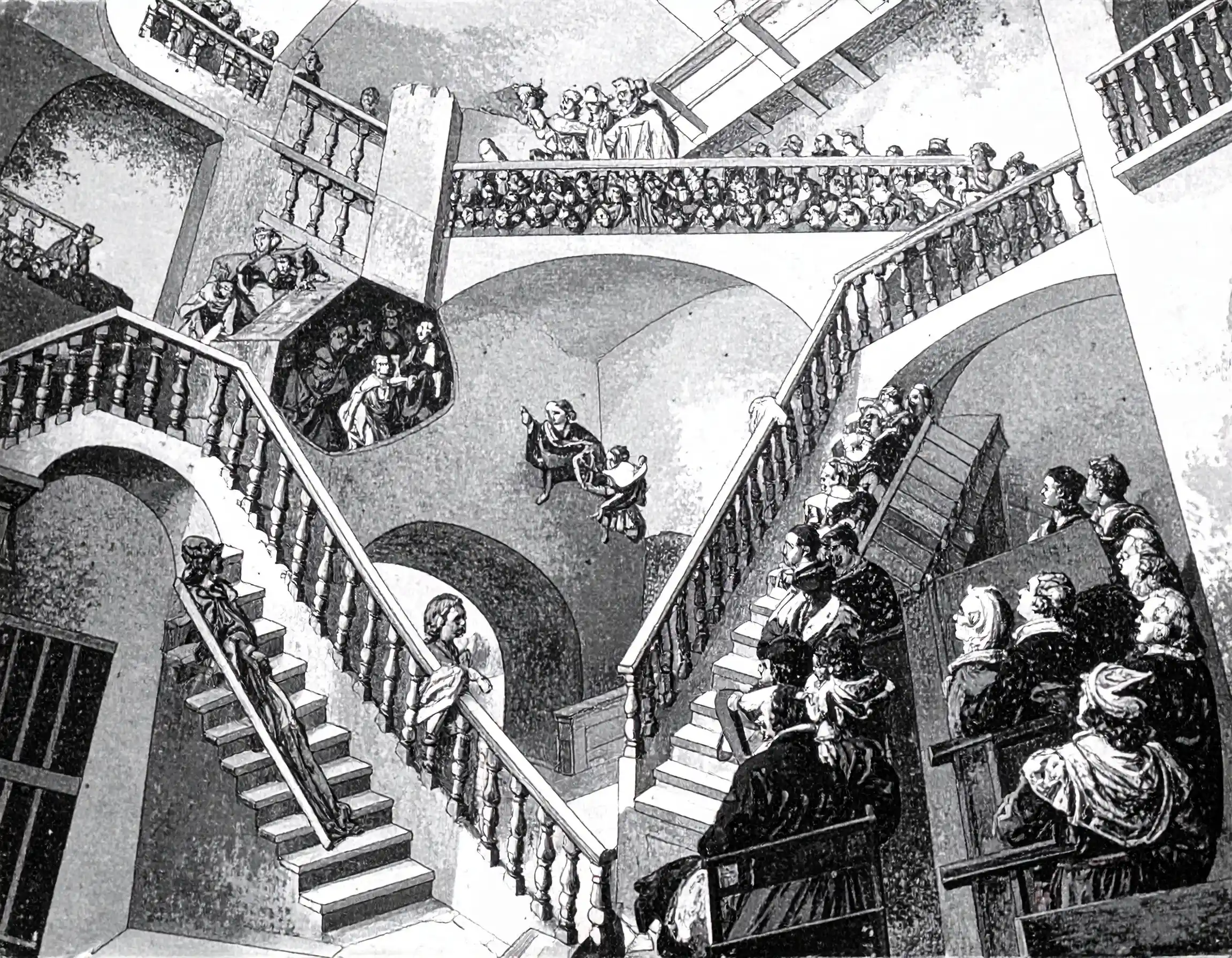 Darstellung einer unendlichen Treppe