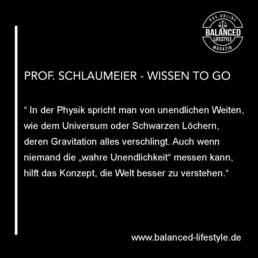 Prof. Schlaumeier Sprüche - Die Unendlichkeit